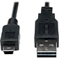 Tripp Lite 6' USB 2.0 A Male to USB 2.0 5-pin Mini B Male USB Cable; Black