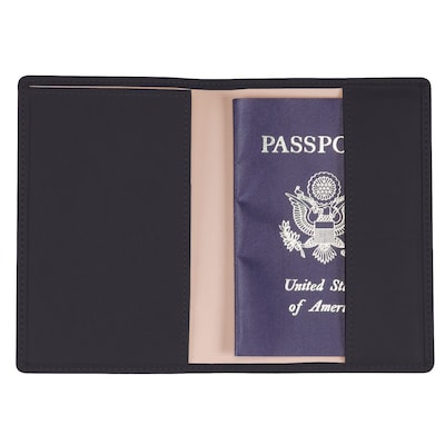 Royce Leather Plain Passport Jacket, Black