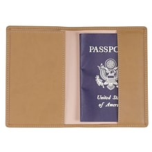 Royce Leather Plain Passport Jacket, Tan