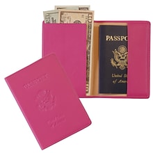 Royce Leather Debossed Passport Jacket, Wildberry