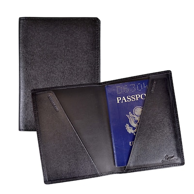 Royce Leather Travel Wallet, Black