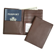 Royce Leather Passport Currency Wallet, Coco