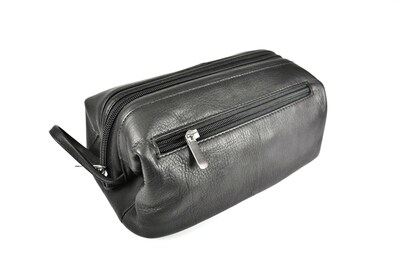 Royce Leather Toiletry Bag, Black (259-BLK-COL)