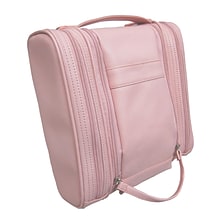 Royce Leather Deluxe Toiletry Bag, Carnation Pink (263-CP-6)