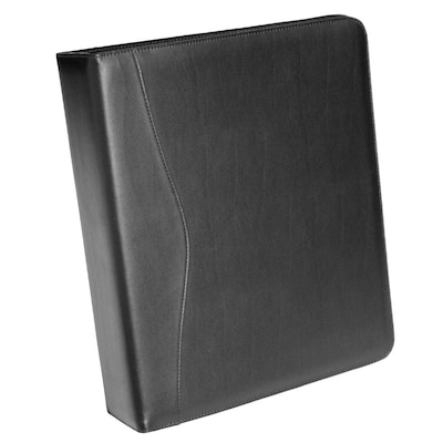 Royce Leather Ring Binder, Black (300-BLACK-8)