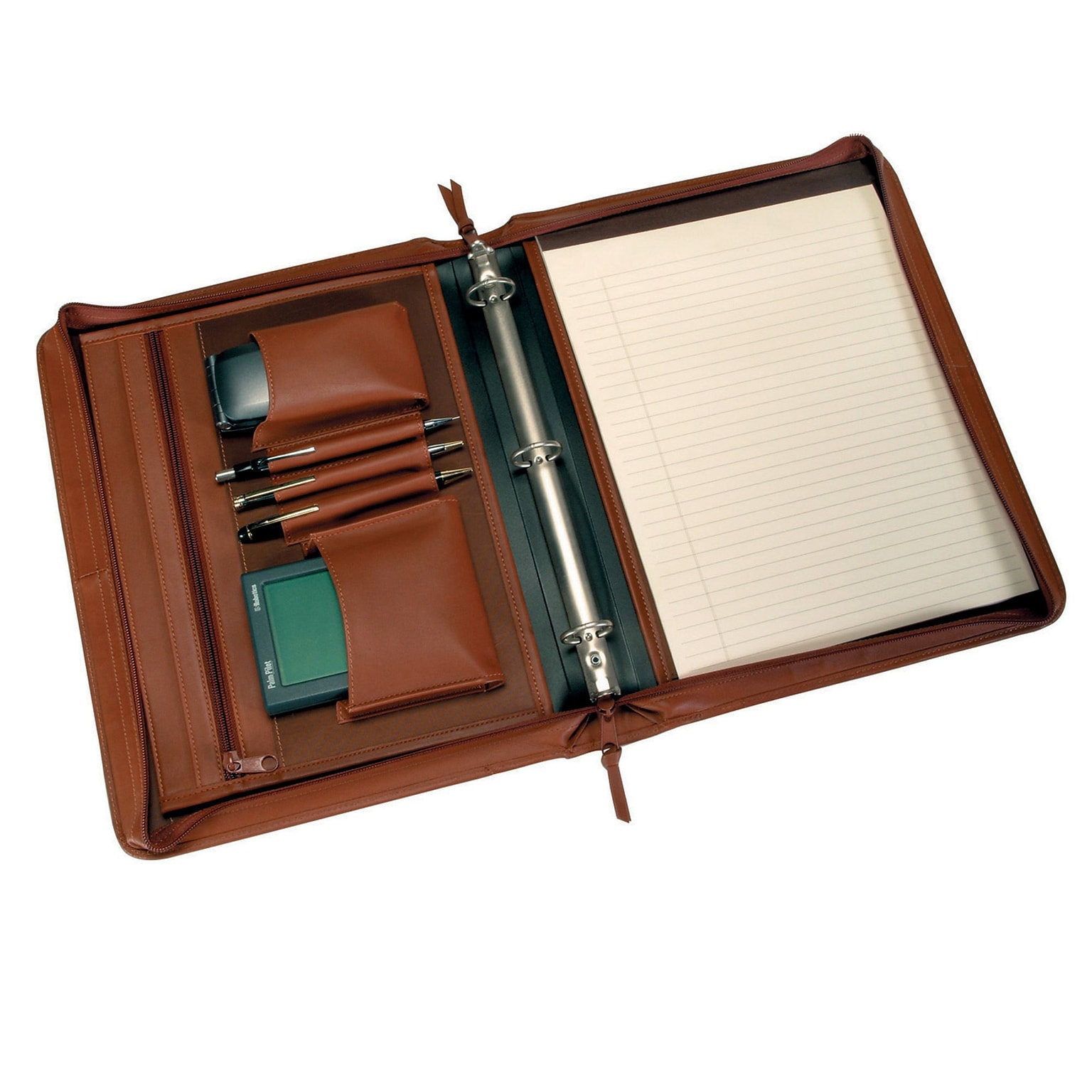 Royce Leather Binder, Portfolio Tan