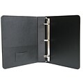 Royce Leather 1.5-Inch Round 3-Ring Nonview Binder, Black (307-BLK-8)