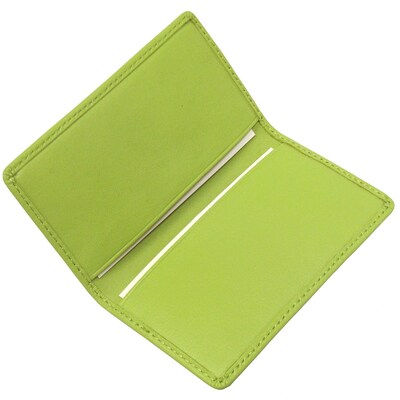 Royce Leather Business Card Case, Key Lime Green