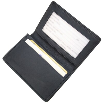 Royce Leather Deluxe Card Holder, Blue