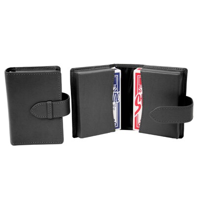 Royce Leather Playing Card Set, Black