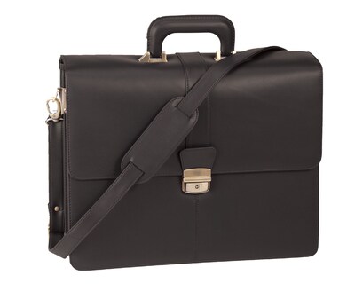 Royce Leather Legal Briefcase Black