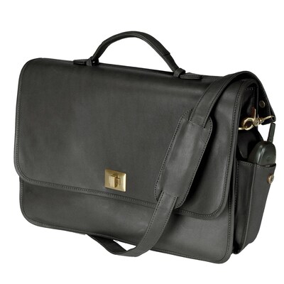 Royce Leather Executive Briefcase, Black