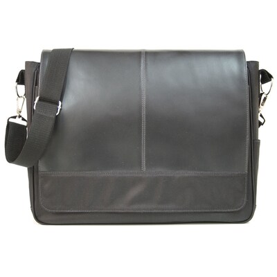 Royce New York Mini Leather Crossbody Bag - Black