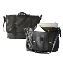 Royce Leather Deluxe Expandable 17 Laptop Brief Black