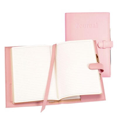 Royce Leather Nappa Leather Journal Carnation Pink