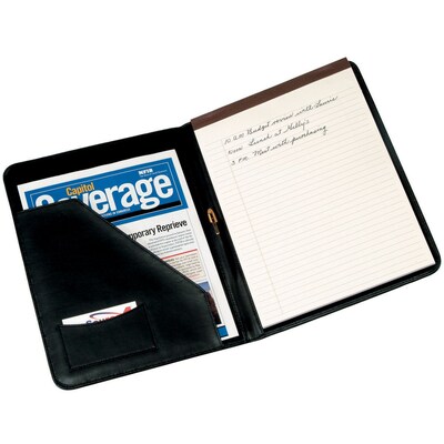 Royce Leather Writing Padfolio;  Black
