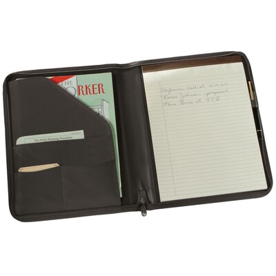 Royce Leather Writing Padfolio;  Black