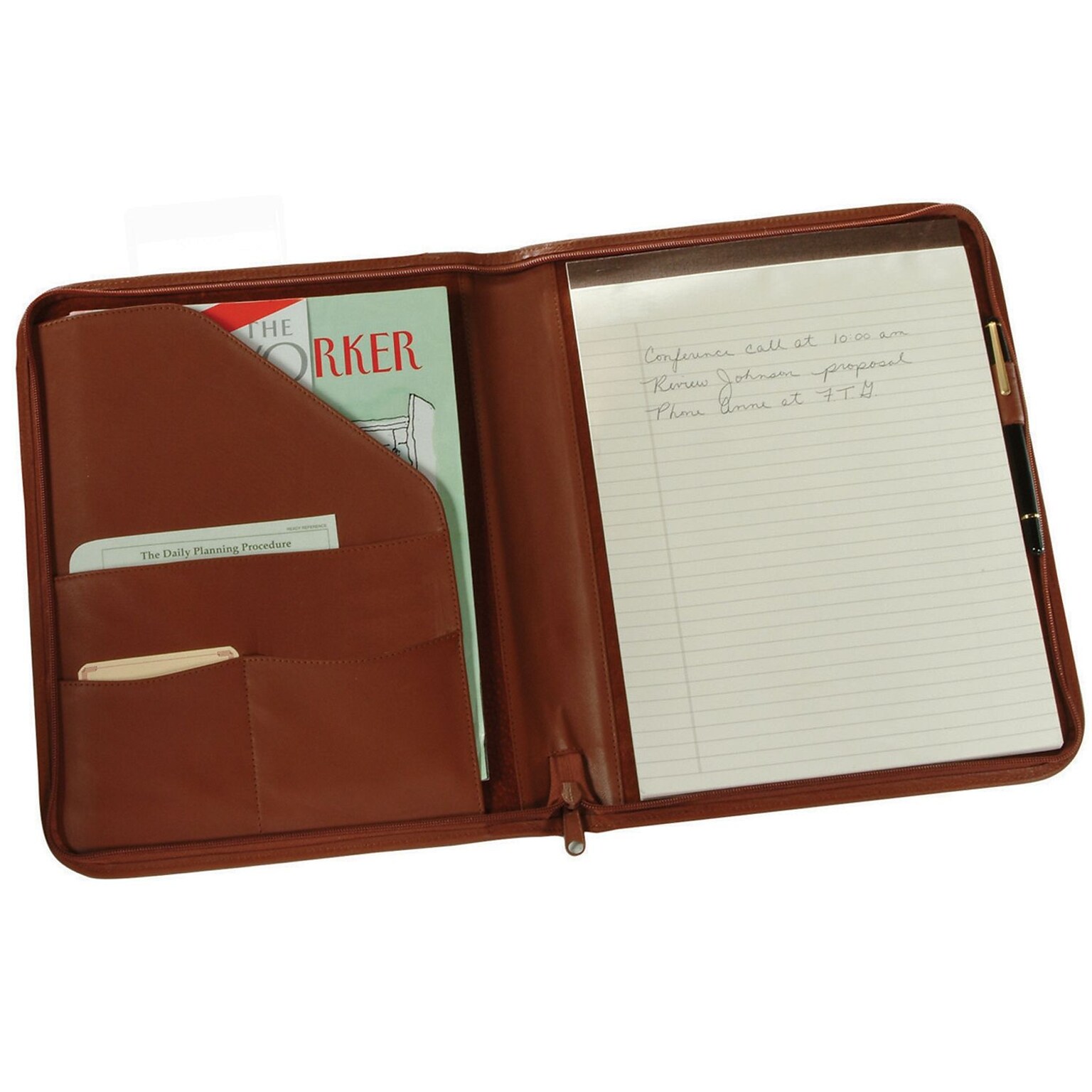 Royce Leather Writing Padfolio;  Tan