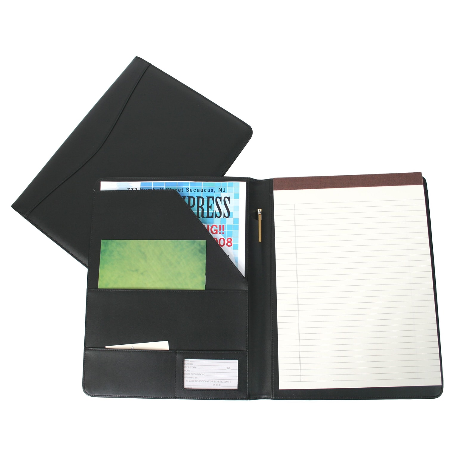 Royce Leather Padfolio;  Black