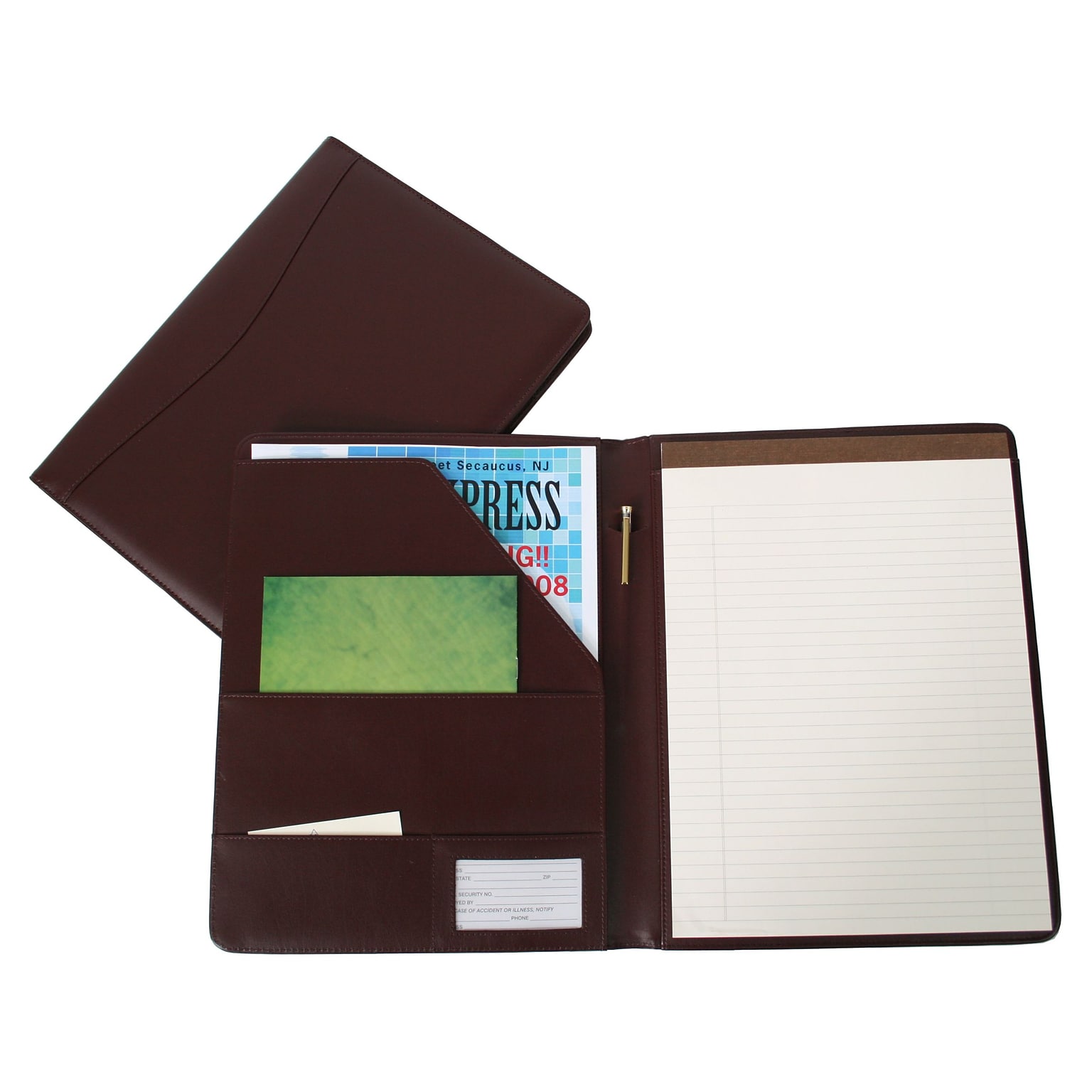 Royce Leather Padfolio, Burgundy (749-BURG-8)