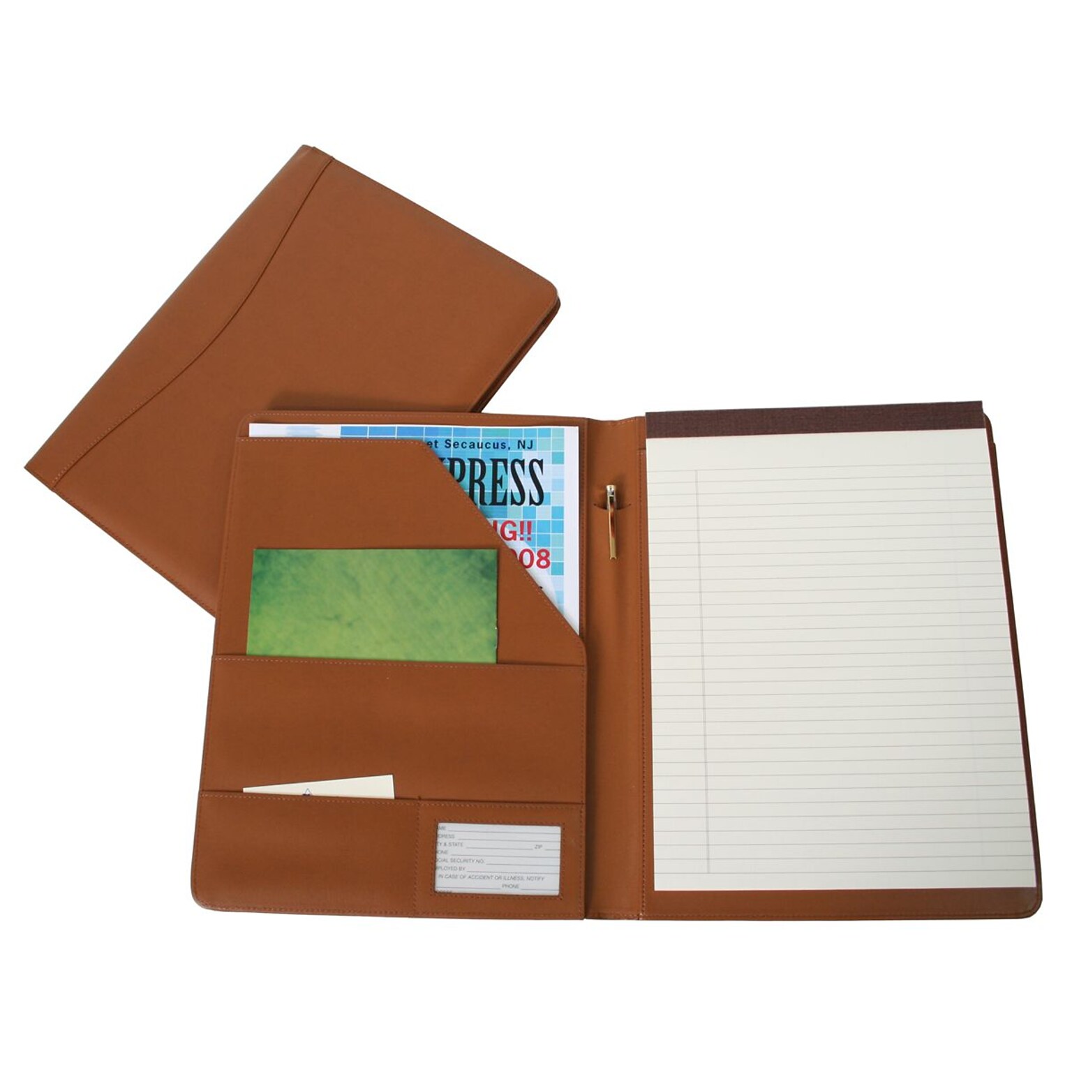 Royce Leather Padfolio;  Tan