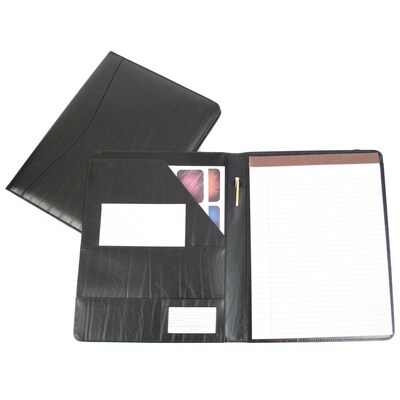 Royce Leather Padfolio, Black