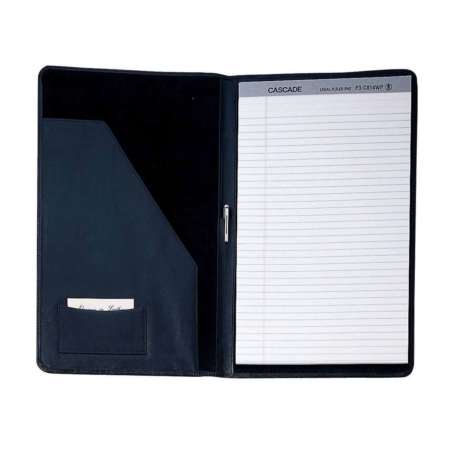 Royce Leather Legal Size Pad Holder, Black (755-BLACK-8)