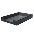 Royce Leather Desk Letter Tray Black