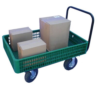 Farm Tuff polypropylene 30" x 46" Garden Cart Green