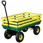 Millside Industries Polypropylene 20" x 38" Kids Wagon, Green With Yellow