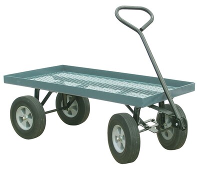 Farm Tuff 20" x 38" Metal Deck Wagon Green