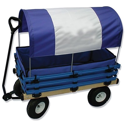 Millside Industries Hardwood 20" x 38" Covered Wooden Wagon With Pads