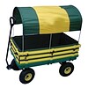 Millside Industries Hardwood 20 x 38 Kids Wagon, Yellow/Green