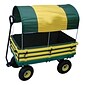 Millside Industries Hardwood 20" x 38" Kids Wagon, Yellow/Green