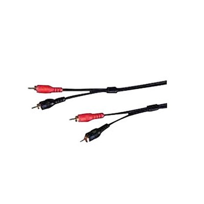 Comprehensive® 6' Standard Series 2 Gold RCA Stereo Audio Cable; Black