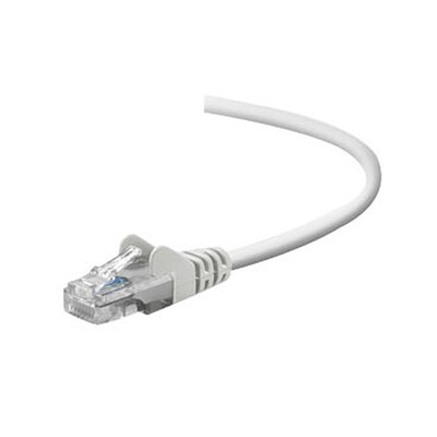 Belkin™ 10 Cat5e RJ45/RJ45 Snagless Duplex Patch Cable; White