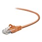 Belkin™ 7' Cat5e RJ45/RJ45 Snagless Duplex Patch Cable; Orange