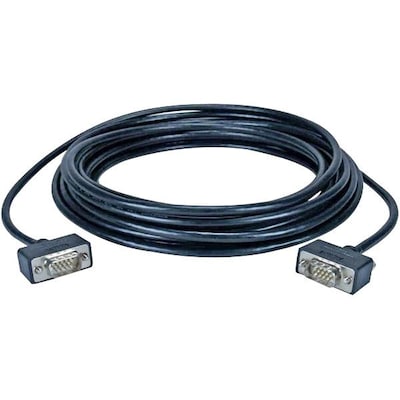 QVS® 25 High Performance Ultra Thin HD-15 Male VGA Cable; Black