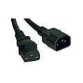 Tripp Lite 2 IEC-320-C14 to IEC-320-C13 Power Cord; Black