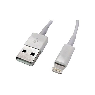 Premiertek® 3.3 8-Pin Lightning USB 2.0 Data Sync and Charger Connector Adapter; White