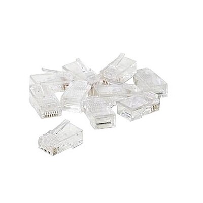 Belkin™ RJ45 Flat Modular Plug Kit; Clear, 100/Pack