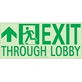 NYC Exit Through Lobby Sign, Forward Left Side, 7X16, Flex, 7550 Glo Brite, MEA Approved