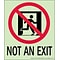 NYC Not An Exit Sign, 6.5X5.5, Flex, 7550 Glo Brite, MEA Approved