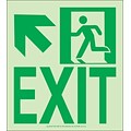 NYC Wall Mount Exit Sign, Up Left, 9X8, Flex, 7550 Glo Brite, MEA Approved