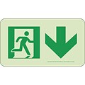 NYC Directional Signs; Down, 4.5X8, Rigid, 7550 Glo Brite, MEA Approved