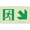 NYC Directional Signs; Down Right, 4.5X8, Rigid, 7550 Glo Brite, MEA Approved