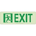 NYC Door Mount Exit Sign, Left, 4.5X13, Rigid, 7550 Glo Brite, MEA Approved