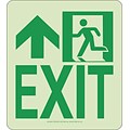 NYC Wall Mont Exit Sign, Forward/Left Side, 9X8, Rigid, 7550 Glo Brite, MEA Approved
