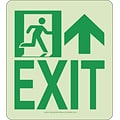 NYC Wall Mont Exit Sign, Forward/Right Side, 9X8, Rigid, 7550 Glo Brite, MEA Approved