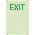 NYC Door Handle Markers, Exit, 6X4, Rigid, 7550 Glo Brite, MEA Approved